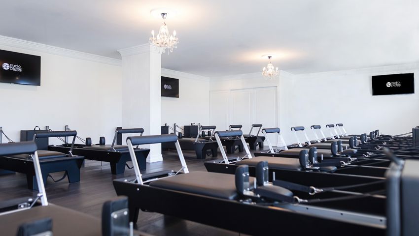 Imgi 3 Pilates Studio Reformer Machines Chandeliers
