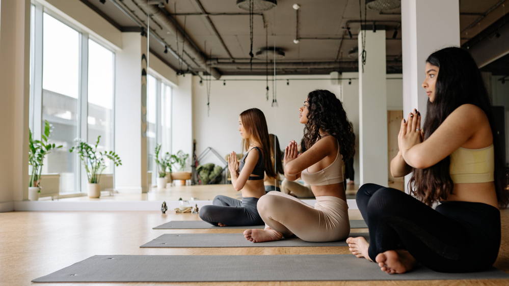 Morning yoga class