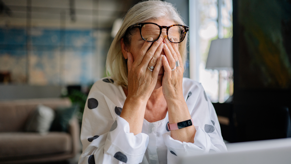 Person being stressed