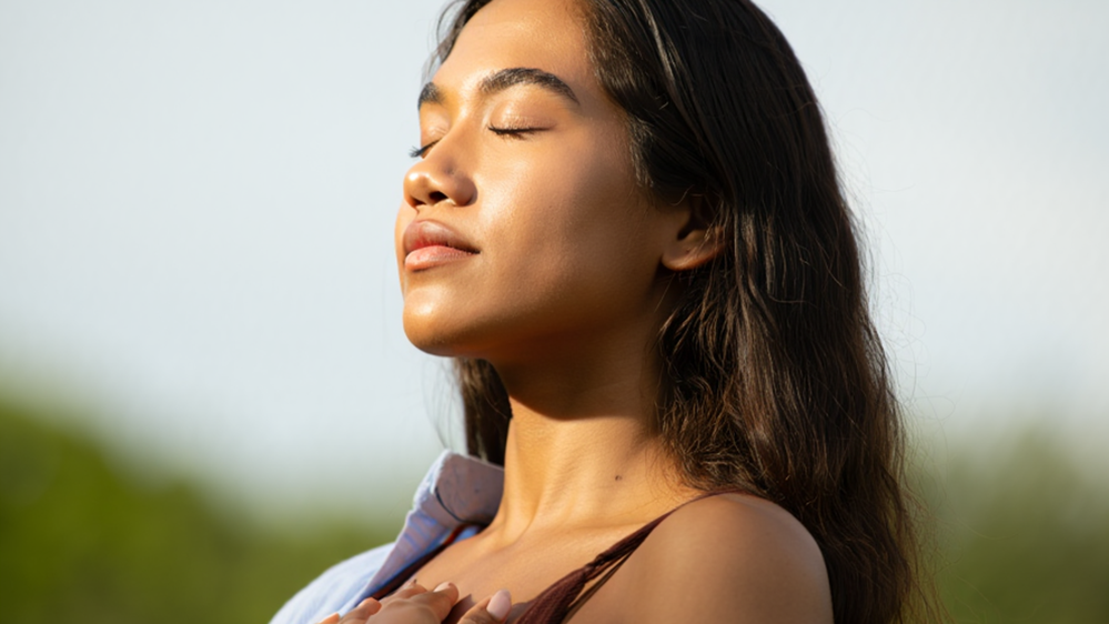 Person feeling regulated after breathwork