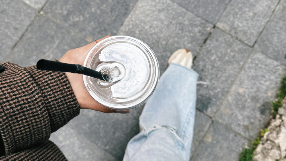 Morning coffee walk