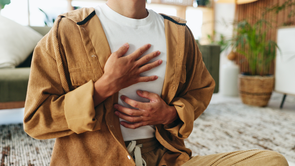 Person practicing breathwork for stress